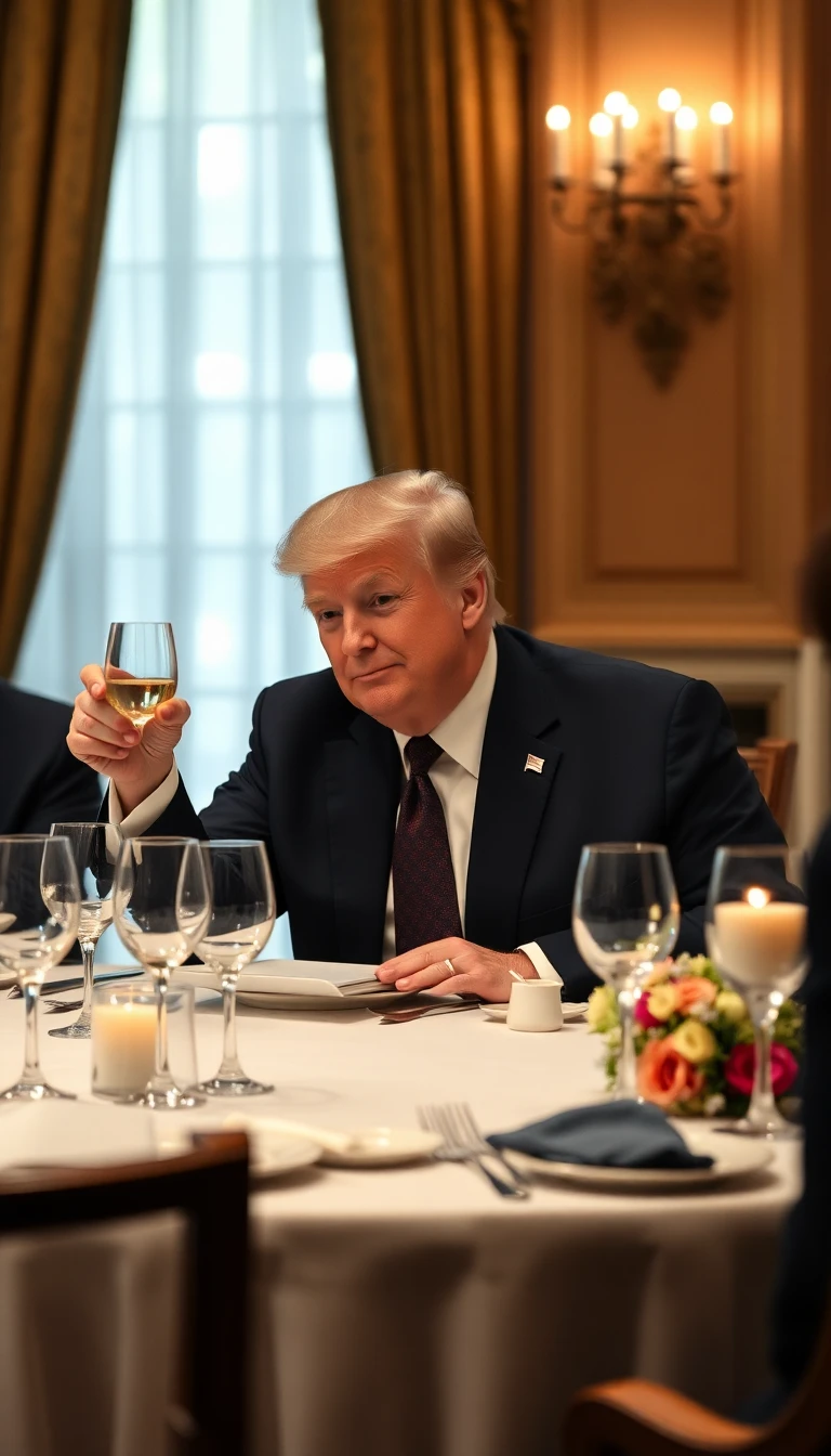 President Trump at a past dinner